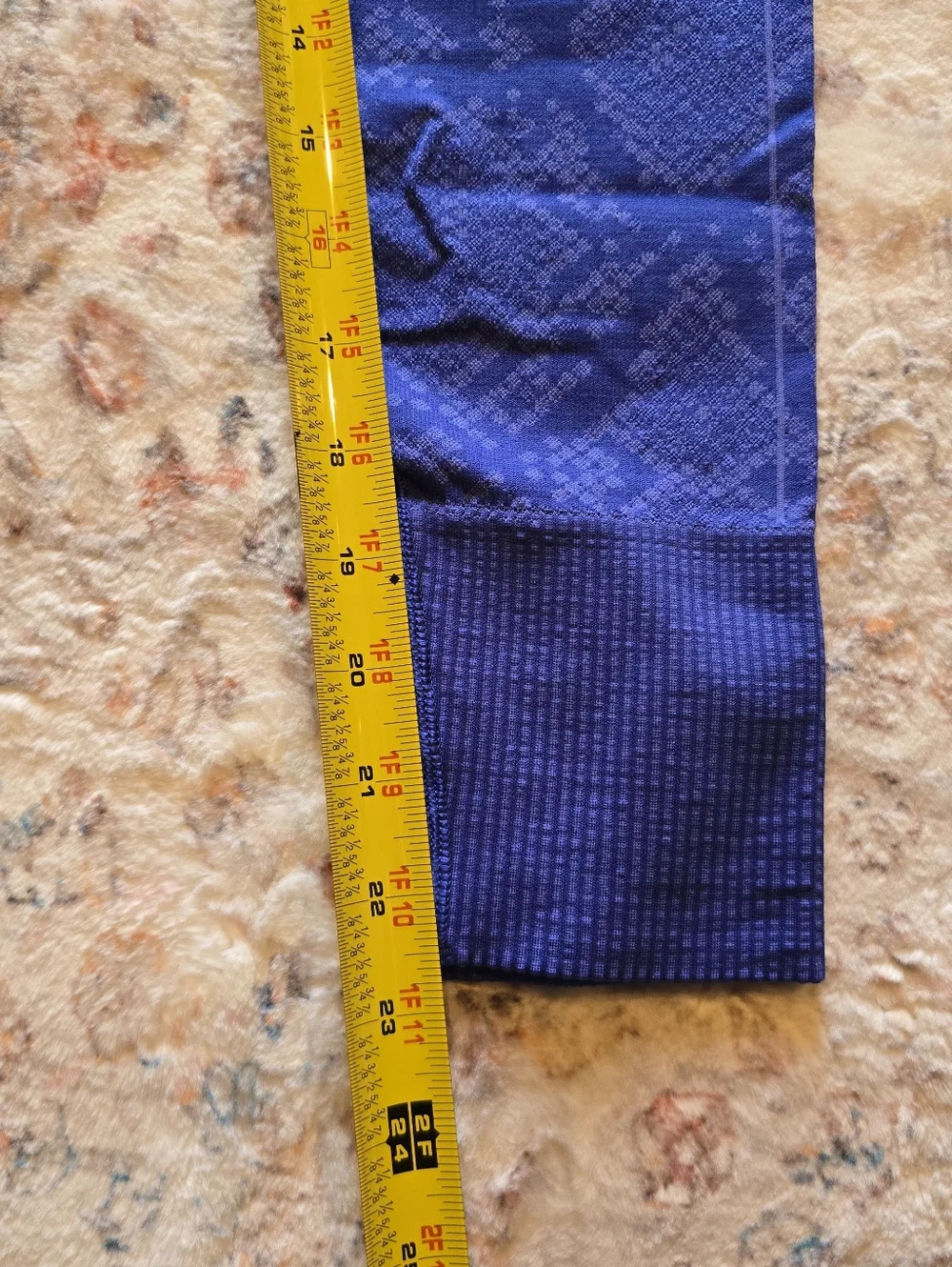 Lululemon Ebb To Street Pant Blue Seamless Leggings Size 2